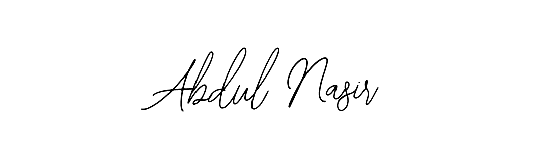 How to make Abdul Nasir name signature. Use Bearetta-2O07w style for creating short signs online. This is the latest handwritten sign. Abdul Nasir signature style 12 images and pictures png