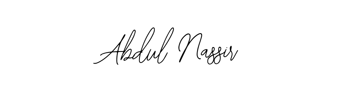 The best way (Bearetta-2O07w) to make a short signature is to pick only two or three words in your name. The name Abdul Nassir include a total of six letters. For converting this name. Abdul Nassir signature style 12 images and pictures png