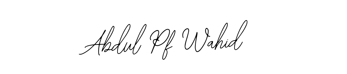 Also You can easily find your signature by using the search form. We will create Abdul Pf Wahid name handwritten signature images for you free of cost using Bearetta-2O07w sign style. Abdul Pf Wahid signature style 12 images and pictures png