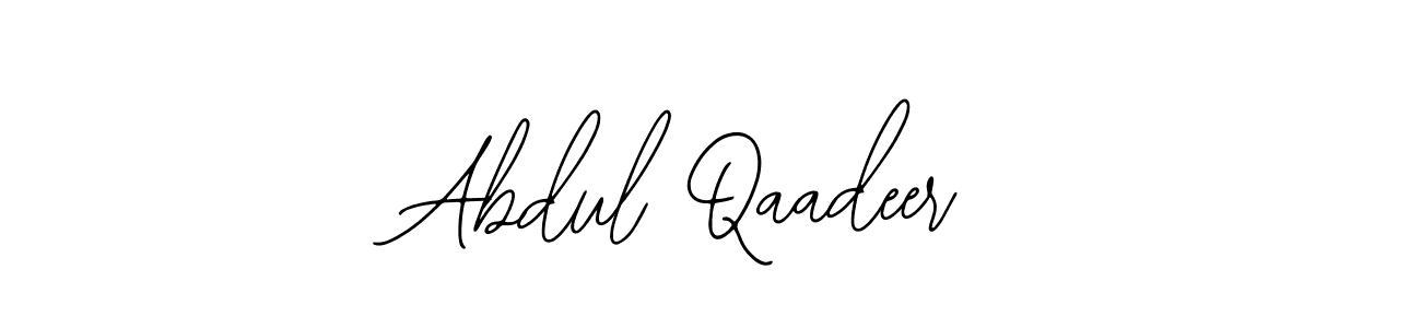 You should practise on your own different ways (Bearetta-2O07w) to write your name (Abdul Qaadeer) in signature. don't let someone else do it for you. Abdul Qaadeer signature style 12 images and pictures png