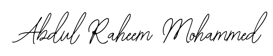 The best way (Bearetta-2O07w) to make a short signature is to pick only two or three words in your name. For converting this name Abdul Raheem Mohammed. Abdul Raheem Mohammed signature style 12 images and pictures png