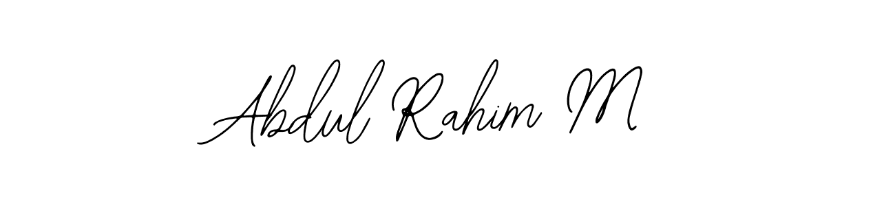 How to make Abdul Rahim M name signature. Use Bearetta-2O07w style for creating short signs online. This is the latest handwritten sign. Abdul Rahim M signature style 12 images and pictures png