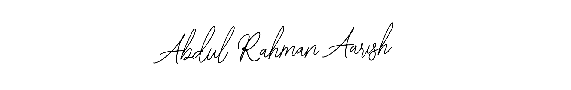 Design your own signature with our free online signature maker. With this signature software, you can create a handwritten (Bearetta-2O07w) signature for name Abdul Rahman Aarish. Abdul Rahman Aarish signature style 12 images and pictures png