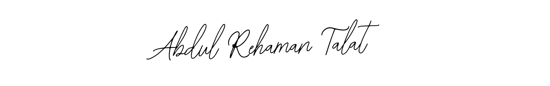 Use a signature maker to create a handwritten signature online. With this signature software, you can design (Bearetta-2O07w) your own signature for name Abdul Rehaman Talat. Abdul Rehaman Talat signature style 12 images and pictures png