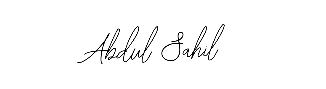 How to make Abdul Sahil name signature. Use Bearetta-2O07w style for creating short signs online. This is the latest handwritten sign. Abdul Sahil signature style 12 images and pictures png