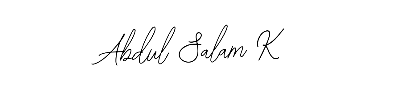 Design your own signature with our free online signature maker. With this signature software, you can create a handwritten (Bearetta-2O07w) signature for name Abdul Salam K. Abdul Salam K signature style 12 images and pictures png