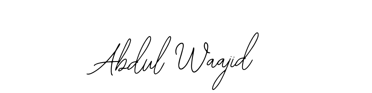 The best way (Bearetta-2O07w) to make a short signature is to pick only two or three words in your name. The name Abdul Waajid include a total of six letters. For converting this name. Abdul Waajid signature style 12 images and pictures png