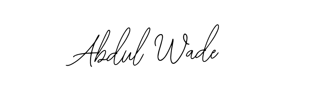 How to make Abdul Wade name signature. Use Bearetta-2O07w style for creating short signs online. This is the latest handwritten sign. Abdul Wade signature style 12 images and pictures png