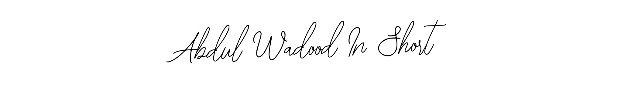 Use a signature maker to create a handwritten signature online. With this signature software, you can design (Bearetta-2O07w) your own signature for name Abdul Wadood In Short. Abdul Wadood In Short signature style 12 images and pictures png