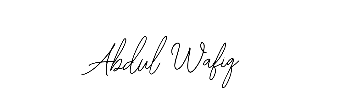 How to make Abdul Wafiq name signature. Use Bearetta-2O07w style for creating short signs online. This is the latest handwritten sign. Abdul Wafiq signature style 12 images and pictures png