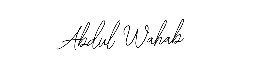 Also You can easily find your signature by using the search form. We will create Abdul Wahab name handwritten signature images for you free of cost using Bearetta-2O07w sign style. Abdul Wahab signature style 12 images and pictures png