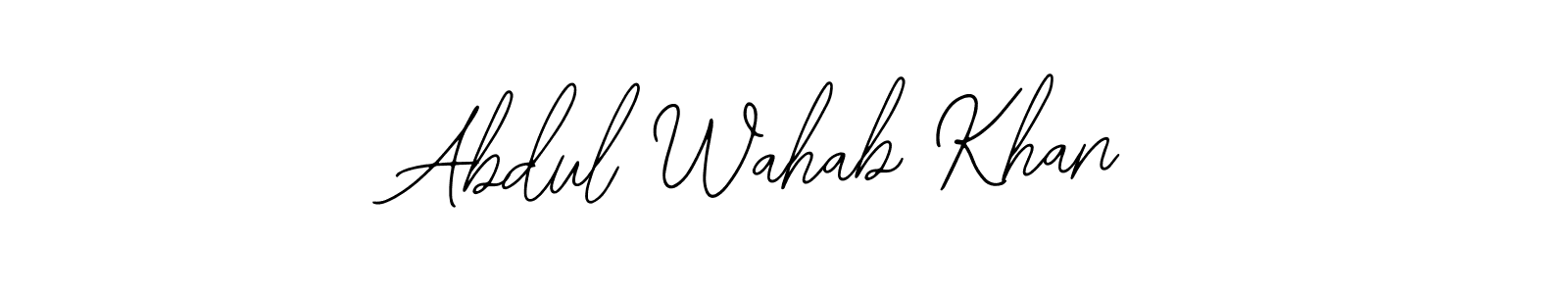 Make a beautiful signature design for name Abdul Wahab Khan. With this signature (Bearetta-2O07w) style, you can create a handwritten signature for free. Abdul Wahab Khan signature style 12 images and pictures png