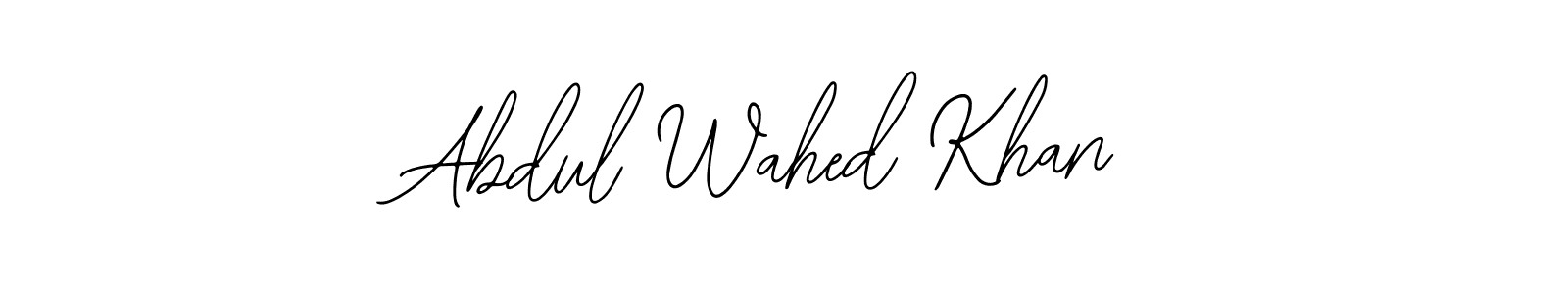 Design your own signature with our free online signature maker. With this signature software, you can create a handwritten (Bearetta-2O07w) signature for name Abdul Wahed Khan. Abdul Wahed Khan signature style 12 images and pictures png
