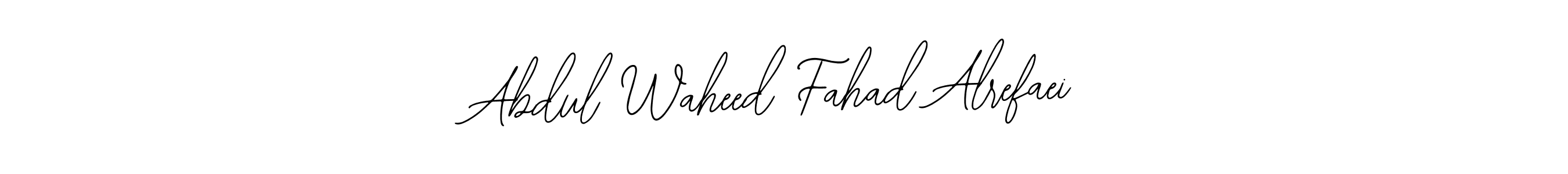 Also You can easily find your signature by using the search form. We will create Abdul Waheed Fahad Alrefaei name handwritten signature images for you free of cost using Bearetta-2O07w sign style. Abdul Waheed Fahad Alrefaei signature style 12 images and pictures png