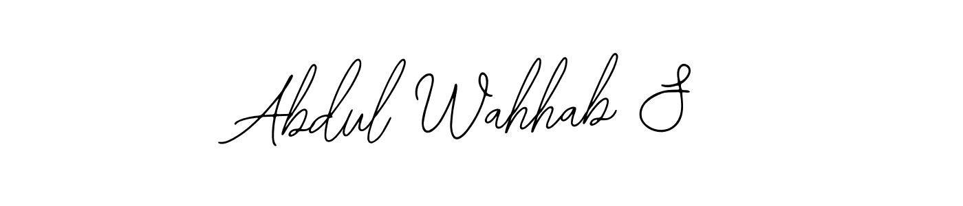 if you are searching for the best signature style for your name Abdul Wahhab S. so please give up your signature search. here we have designed multiple signature styles  using Bearetta-2O07w. Abdul Wahhab S signature style 12 images and pictures png