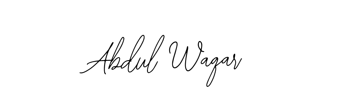You should practise on your own different ways (Bearetta-2O07w) to write your name (Abdul Waqar) in signature. don't let someone else do it for you. Abdul Waqar signature style 12 images and pictures png