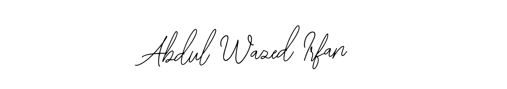 The best way (Bearetta-2O07w) to make a short signature is to pick only two or three words in your name. The name Abdul Wazed Irfan include a total of six letters. For converting this name. Abdul Wazed Irfan signature style 12 images and pictures png