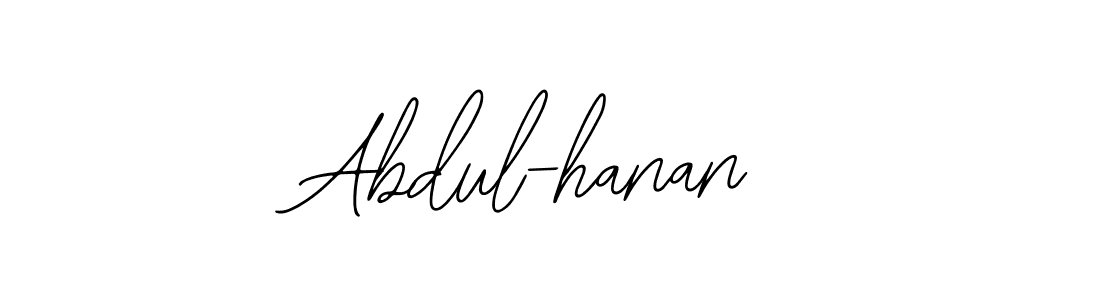 The best way (Bearetta-2O07w) to make a short signature is to pick only two or three words in your name. The name Abdul-hanan include a total of six letters. For converting this name. Abdul-hanan signature style 12 images and pictures png