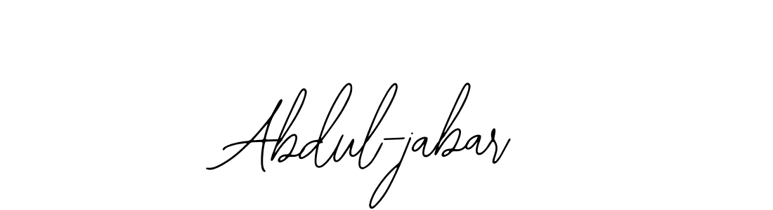 You should practise on your own different ways (Bearetta-2O07w) to write your name (Abdul-jabar) in signature. don't let someone else do it for you. Abdul-jabar signature style 12 images and pictures png