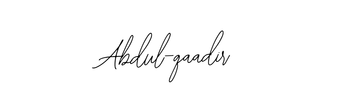 Design your own signature with our free online signature maker. With this signature software, you can create a handwritten (Bearetta-2O07w) signature for name Abdul-qaadir. Abdul-qaadir signature style 12 images and pictures png