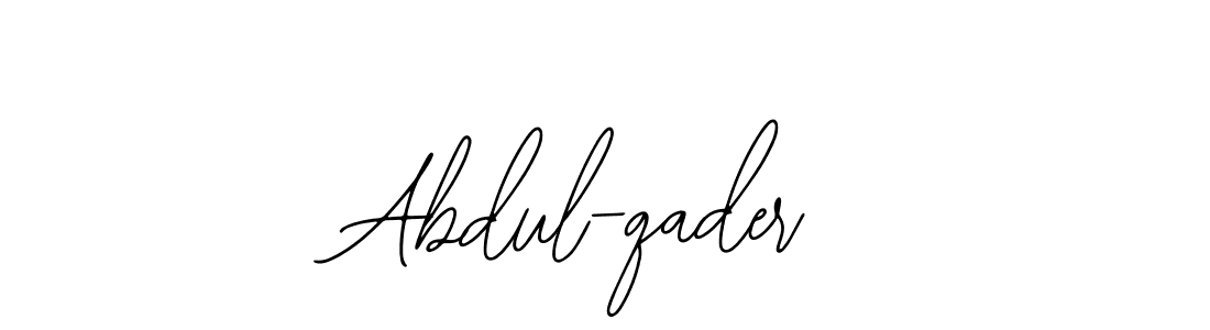 How to make Abdul-qader name signature. Use Bearetta-2O07w style for creating short signs online. This is the latest handwritten sign. Abdul-qader signature style 12 images and pictures png