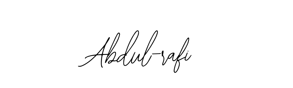 The best way (Bearetta-2O07w) to make a short signature is to pick only two or three words in your name. The name Abdul-rafi include a total of six letters. For converting this name. Abdul-rafi signature style 12 images and pictures png
