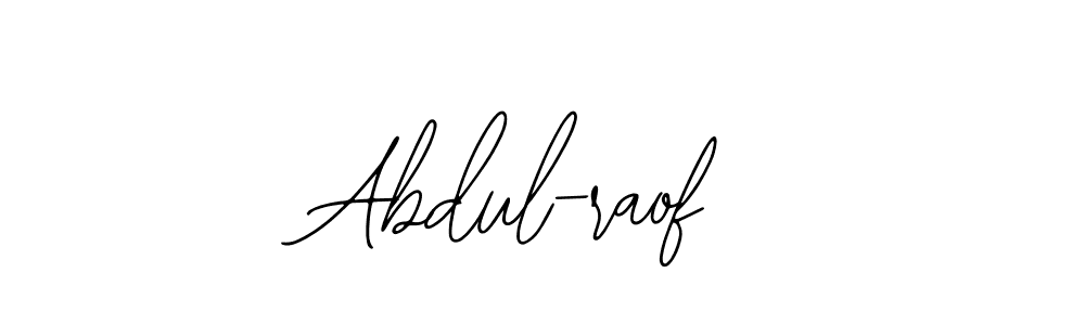 Design your own signature with our free online signature maker. With this signature software, you can create a handwritten (Bearetta-2O07w) signature for name Abdul-raof. Abdul-raof signature style 12 images and pictures png