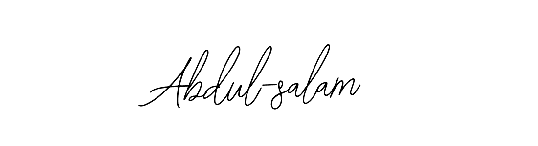 How to make Abdul-salam name signature. Use Bearetta-2O07w style for creating short signs online. This is the latest handwritten sign. Abdul-salam signature style 12 images and pictures png