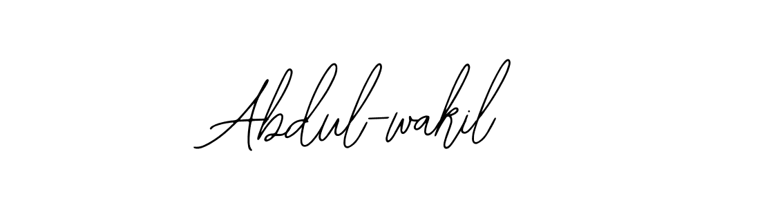 Use a signature maker to create a handwritten signature online. With this signature software, you can design (Bearetta-2O07w) your own signature for name Abdul-wakil. Abdul-wakil signature style 12 images and pictures png