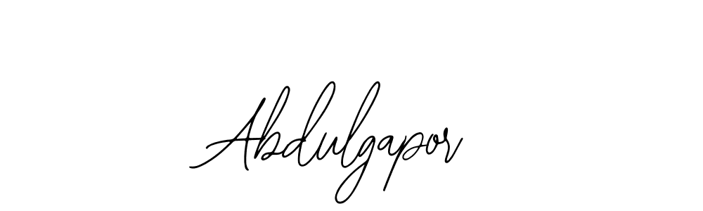 How to make Abdulgapor signature? Bearetta-2O07w is a professional autograph style. Create handwritten signature for Abdulgapor name. Abdulgapor signature style 12 images and pictures png
