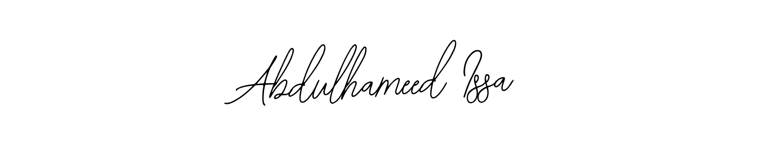 You should practise on your own different ways (Bearetta-2O07w) to write your name (Abdulhameed Issa) in signature. don't let someone else do it for you. Abdulhameed Issa signature style 12 images and pictures png