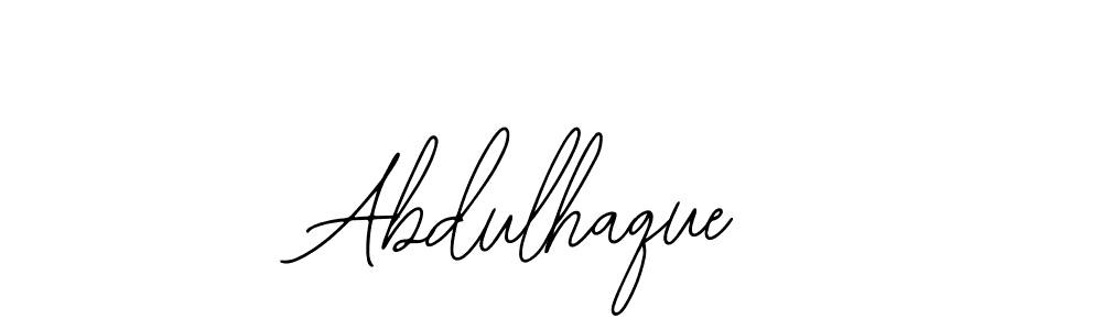 You should practise on your own different ways (Bearetta-2O07w) to write your name (Abdulhaque) in signature. don't let someone else do it for you. Abdulhaque signature style 12 images and pictures png