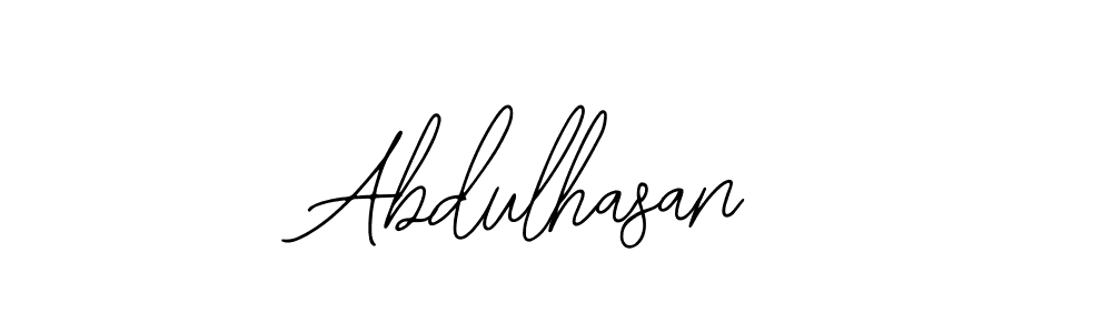 The best way (Bearetta-2O07w) to make a short signature is to pick only two or three words in your name. The name Abdulhasan include a total of six letters. For converting this name. Abdulhasan signature style 12 images and pictures png