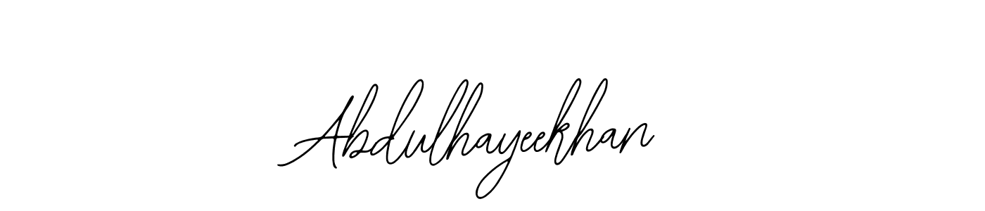 Design your own signature with our free online signature maker. With this signature software, you can create a handwritten (Bearetta-2O07w) signature for name Abdulhayeekhan. Abdulhayeekhan signature style 12 images and pictures png