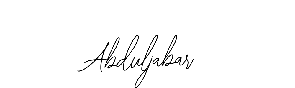 How to make Abduljabar signature? Bearetta-2O07w is a professional autograph style. Create handwritten signature for Abduljabar name. Abduljabar signature style 12 images and pictures png