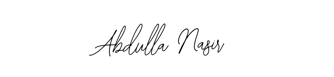 How to make Abdulla Nasir name signature. Use Bearetta-2O07w style for creating short signs online. This is the latest handwritten sign. Abdulla Nasir signature style 12 images and pictures png