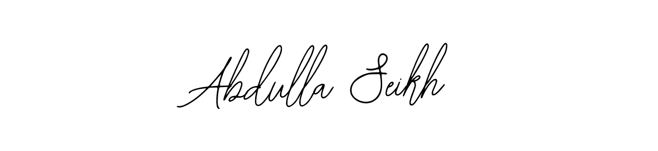 The best way (Bearetta-2O07w) to make a short signature is to pick only two or three words in your name. The name Abdulla Seikh include a total of six letters. For converting this name. Abdulla Seikh signature style 12 images and pictures png
