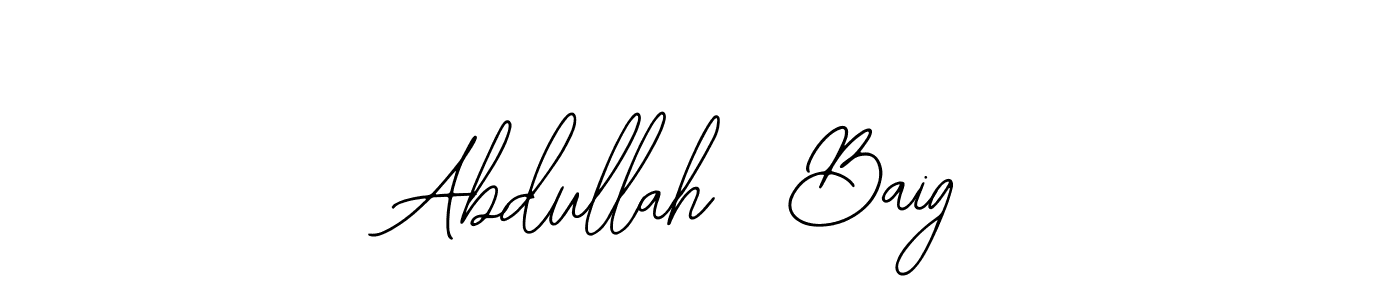 How to make Abdullah  Baig name signature. Use Bearetta-2O07w style for creating short signs online. This is the latest handwritten sign. Abdullah  Baig signature style 12 images and pictures png
