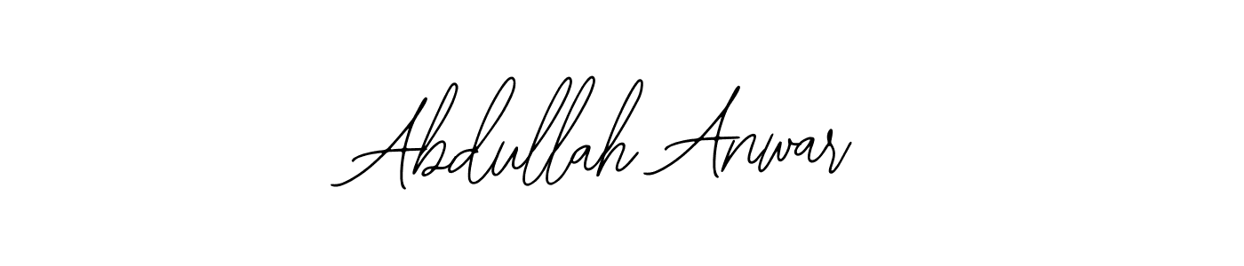 You should practise on your own different ways (Bearetta-2O07w) to write your name (Abdullah Anwar) in signature. don't let someone else do it for you. Abdullah Anwar signature style 12 images and pictures png