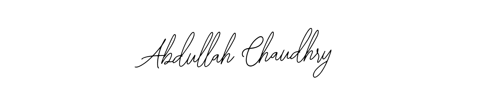 How to make Abdullah Chaudhry name signature. Use Bearetta-2O07w style for creating short signs online. This is the latest handwritten sign. Abdullah Chaudhry signature style 12 images and pictures png