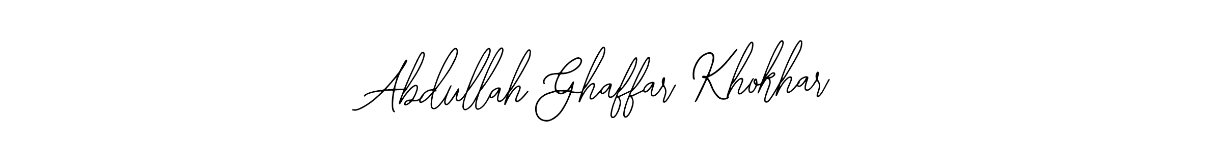 if you are searching for the best signature style for your name Abdullah Ghaffar Khokhar. so please give up your signature search. here we have designed multiple signature styles  using Bearetta-2O07w. Abdullah Ghaffar Khokhar signature style 12 images and pictures png