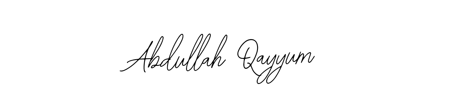 You should practise on your own different ways (Bearetta-2O07w) to write your name (Abdullah Qayyum) in signature. don't let someone else do it for you. Abdullah Qayyum signature style 12 images and pictures png