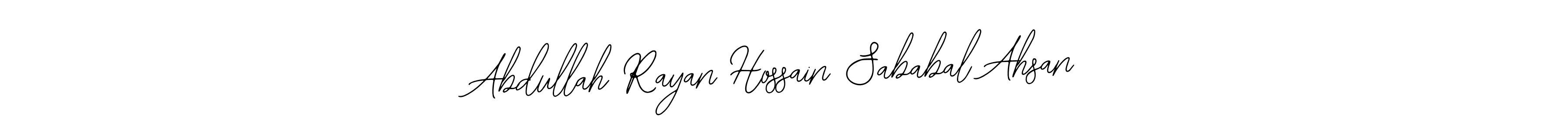 Design your own signature with our free online signature maker. With this signature software, you can create a handwritten (Bearetta-2O07w) signature for name Abdullah Rayan Hossain Sababal Ahsan. Abdullah Rayan Hossain Sababal Ahsan signature style 12 images and pictures png