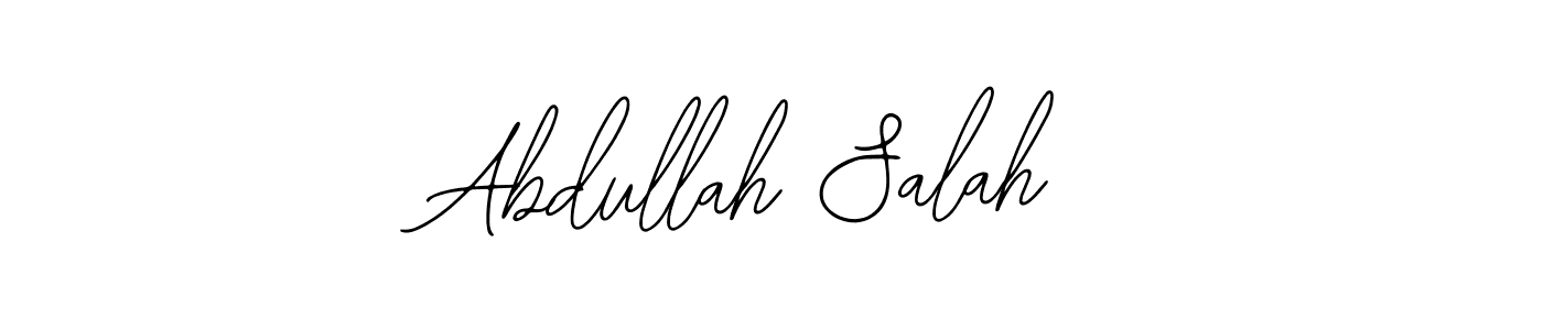 The best way (Bearetta-2O07w) to make a short signature is to pick only two or three words in your name. The name Abdullah Salah include a total of six letters. For converting this name. Abdullah Salah signature style 12 images and pictures png