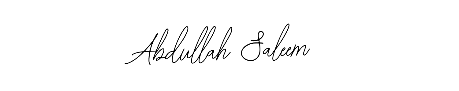 The best way (Bearetta-2O07w) to make a short signature is to pick only two or three words in your name. The name Abdullah Saleem include a total of six letters. For converting this name. Abdullah Saleem signature style 12 images and pictures png