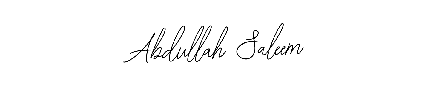 The best way (Bearetta-2O07w) to make a short signature is to pick only two or three words in your name. The name Abdullah Saleem include a total of six letters. For converting this name. Abdullah Saleem signature style 12 images and pictures png