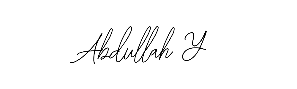 You should practise on your own different ways (Bearetta-2O07w) to write your name (Abdullah Y) in signature. don't let someone else do it for you. Abdullah Y signature style 12 images and pictures png