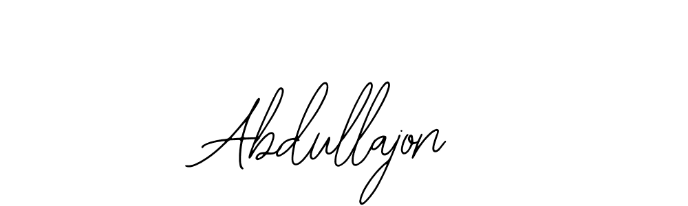 Use a signature maker to create a handwritten signature online. With this signature software, you can design (Bearetta-2O07w) your own signature for name Abdullajon. Abdullajon signature style 12 images and pictures png