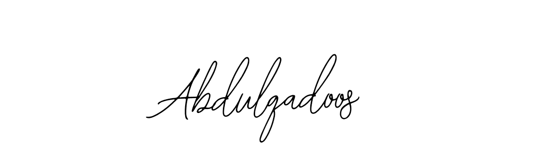 You should practise on your own different ways (Bearetta-2O07w) to write your name (Abdulqadoos) in signature. don't let someone else do it for you. Abdulqadoos signature style 12 images and pictures png