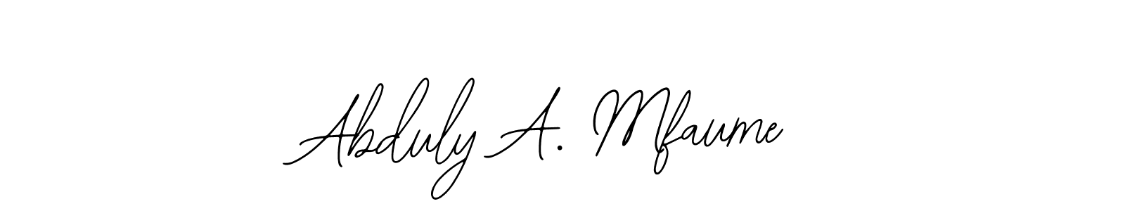 Abduly A. Mfaume stylish signature style. Best Handwritten Sign (Bearetta-2O07w) for my name. Handwritten Signature Collection Ideas for my name Abduly A. Mfaume. Abduly A. Mfaume signature style 12 images and pictures png